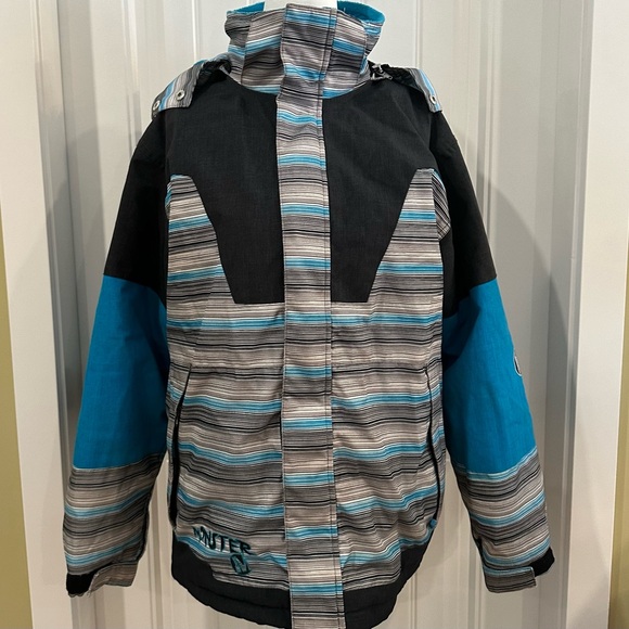 Monster Energy Blue Ski Snowboard Jacket Boys Size 14 Winter - Picture 2 of 14